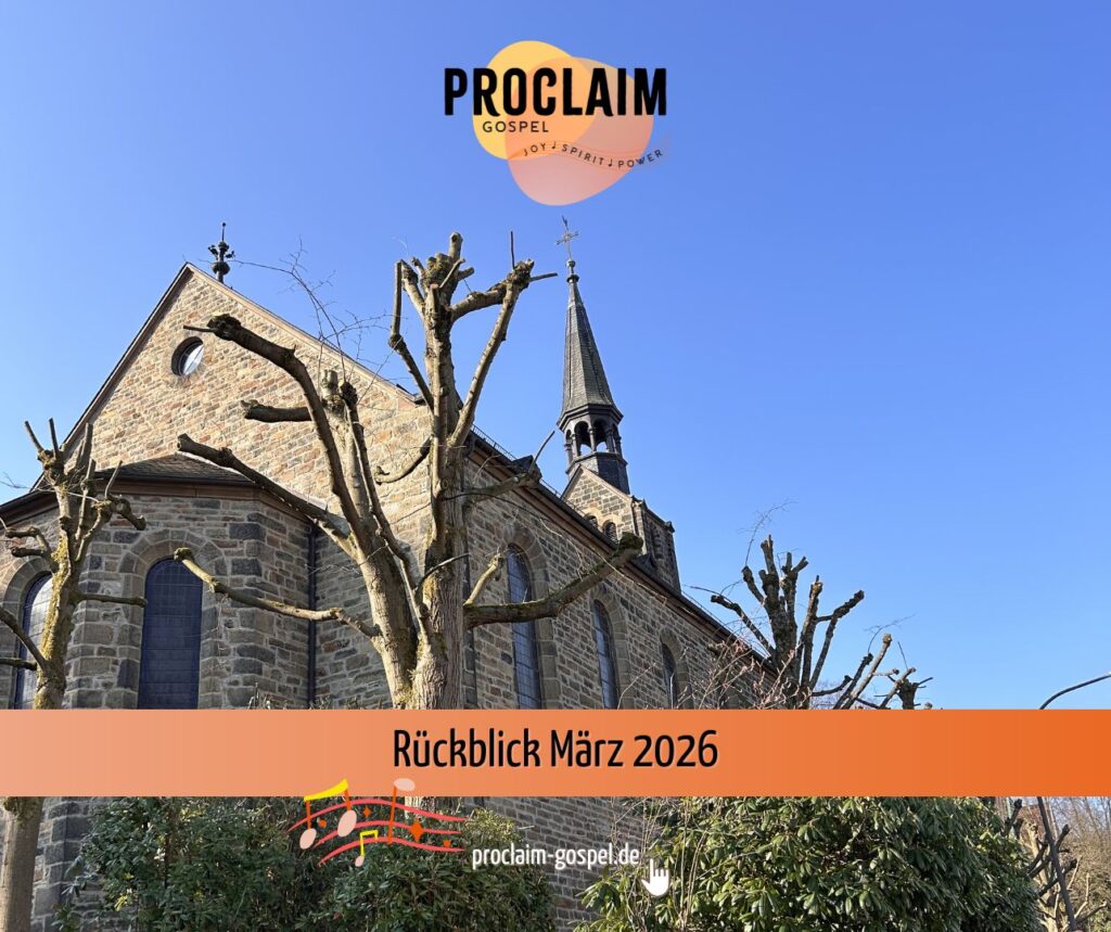 Das Bild die evangelische Kirche in Wuppertal-Beyenburg vor strahlend blauem Himmel – unser Monatsrückblick vom Gospelchor ProClaim aus Wuppertal.